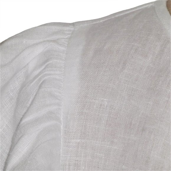 Velvet By G raham & Spencer Kassidy Woven Drop Waist White Linen Dress  Size S - Picture 9 of 12